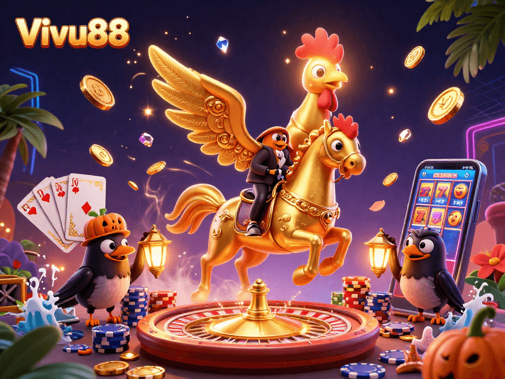 Experience the excitement of Vivu88 with dynamic gaming elements and stunning characters in a vibrant casino