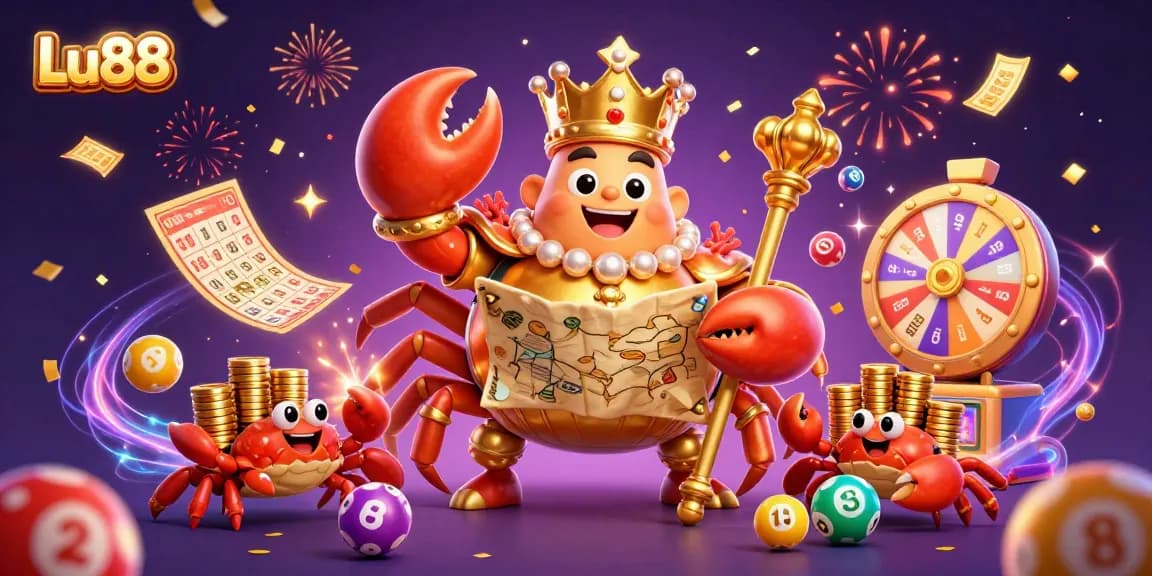 Experience thrilling vibes with Lu88 as the golden crab emperor rules the online casino world.
