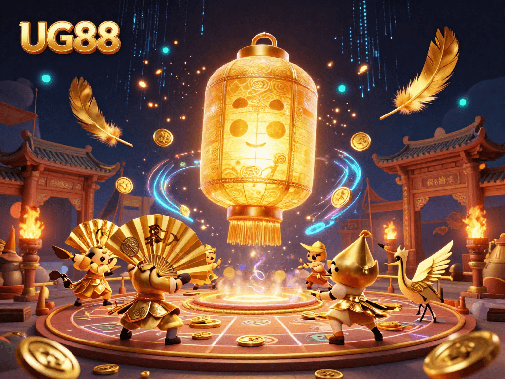 Engage with UG88 and explore vibrant casino experiences with golden symbols and dynamic warriors.