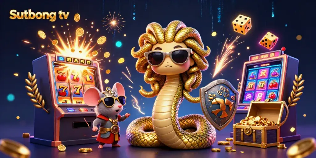 Sutbong tv offers an engaging experience with 3D characters and vibrant gambling elements, showcasing excitement and visual depth.