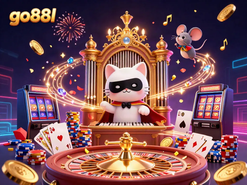 Experience thrills at go88l with a vibrant casino scene featuring dynamic game elements and animated characters.