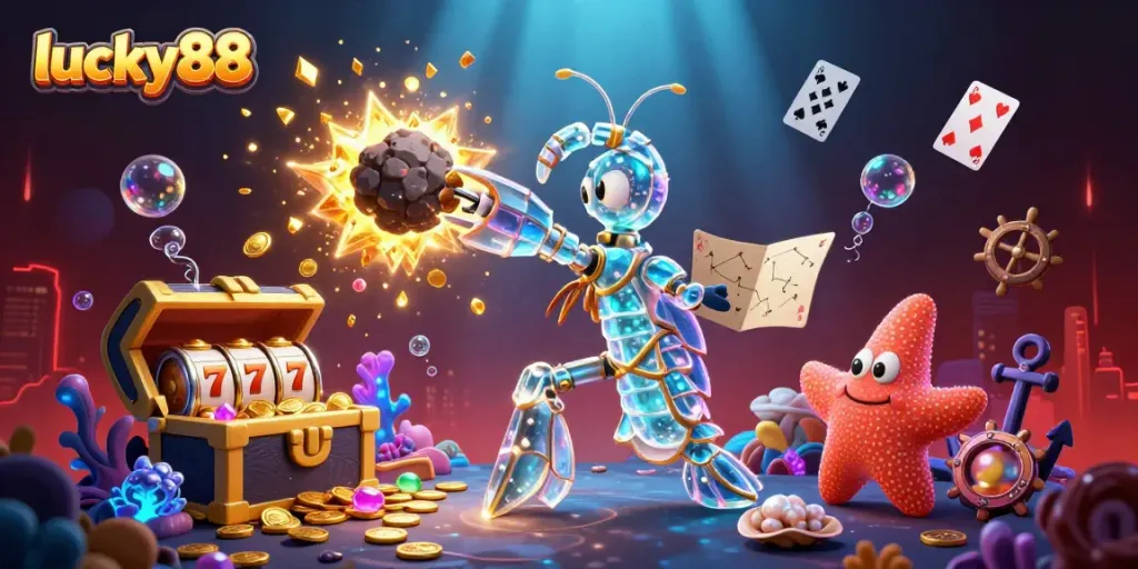 Experience lucky88 slot excitement with vibrant 3D characters in an explosive golden adventure.