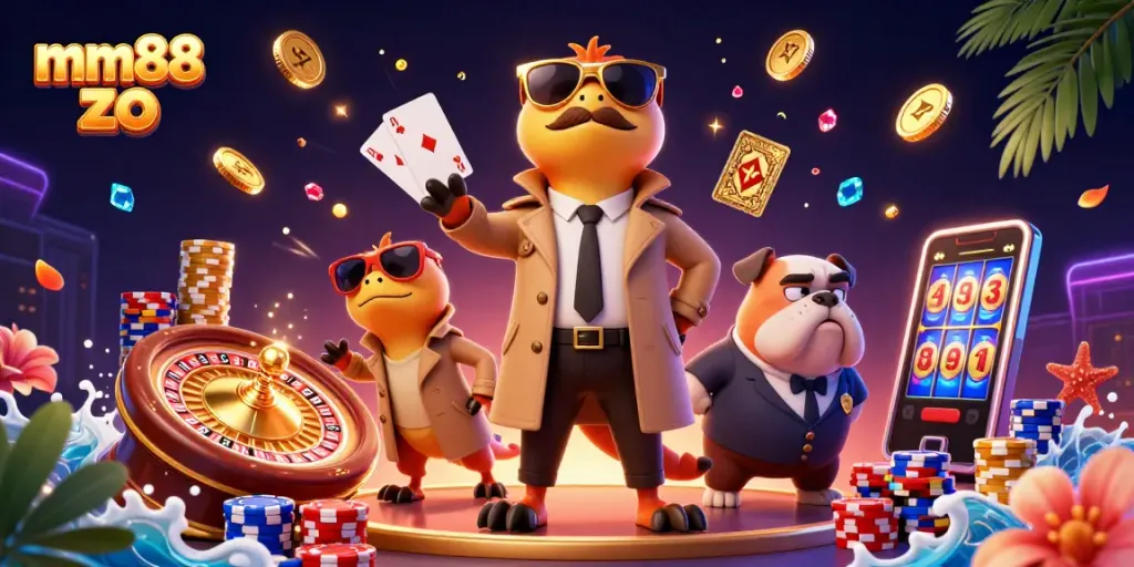 Experience the thrill of mm88 zo with playful raptors in casino adventure.