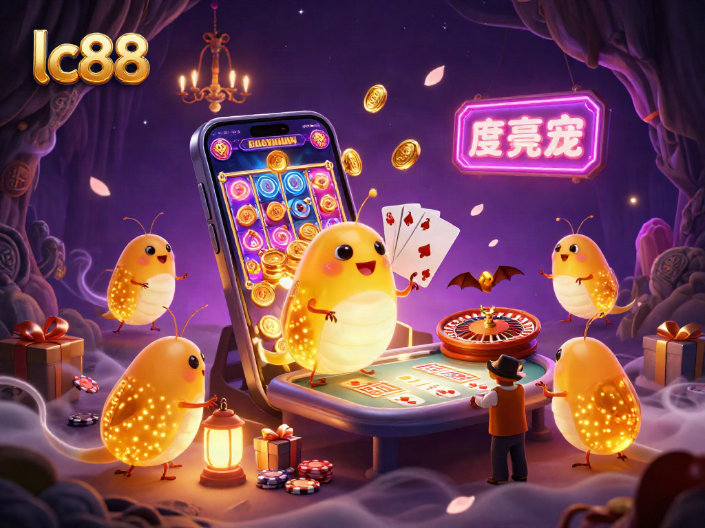 Engage in exciting gaming experiences at lc88 with glowworms lighting a vibrant casino scene.