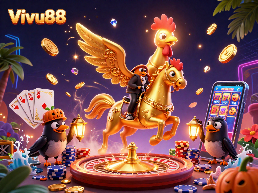 Experience the excitement of Vivu88 with dynamic gaming elements and stunning characters in a vibrant casino