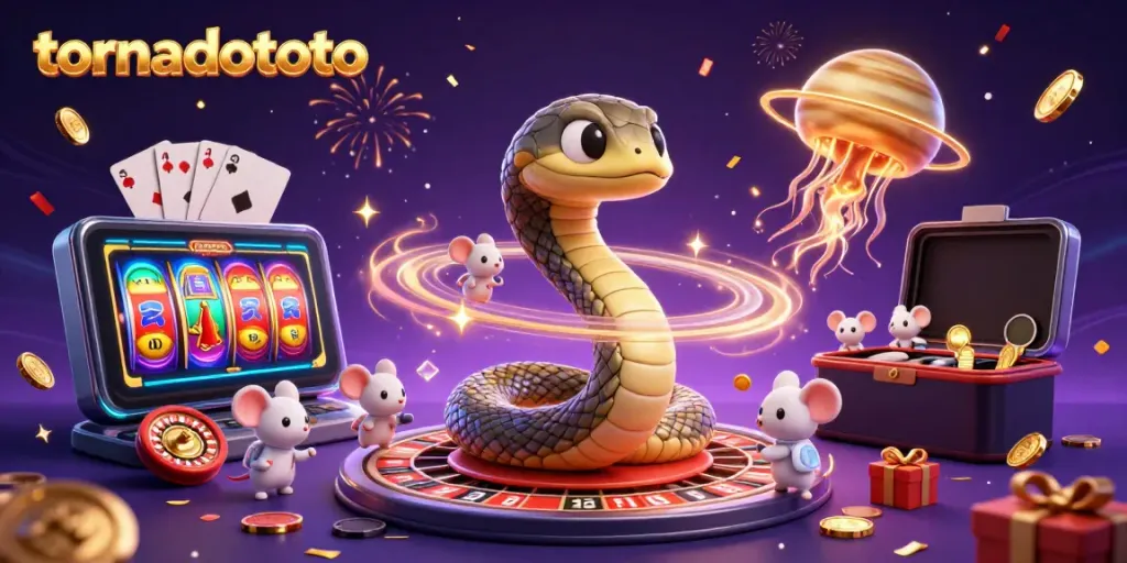 Experience the excitement of tornadototo with cosmic characters and vibrant gaming elements.