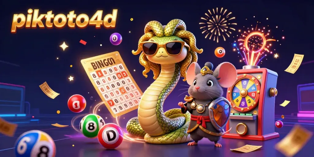Engage with the lively gaming scene at piktoto4d featuring vibrant lottery elements and charming characters.
