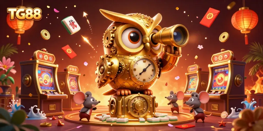 Engage in thrilling gameplay at TG88 with vibrant casino elements and dynamic character interactions.
