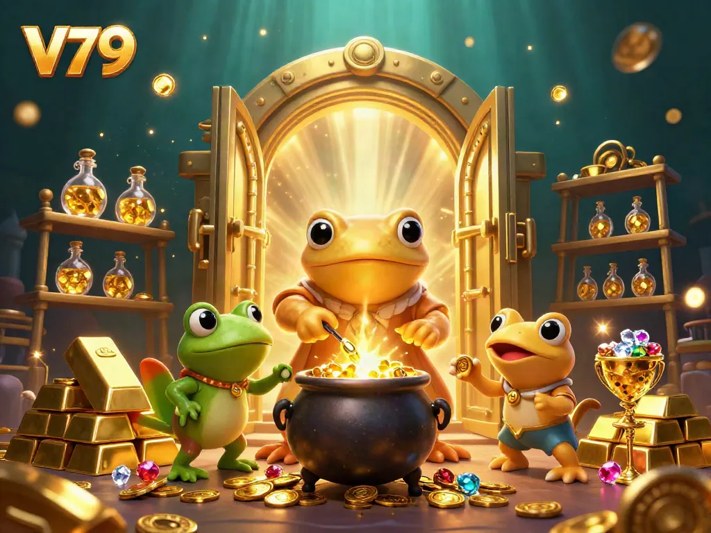 Engage with V79's exciting online casino experience featuring magical alchemy and gold treasures.