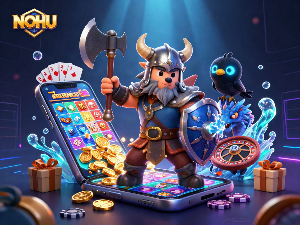 Experience thrilling NOHU slot games with dynamic Viking warriors and magical creatures.