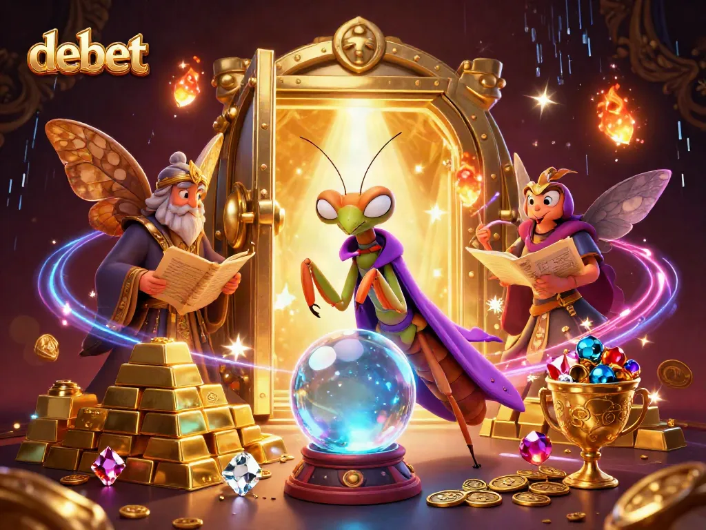 Engage with debet's thrilling casino atmosphere featuring fortune tellers and treasures.