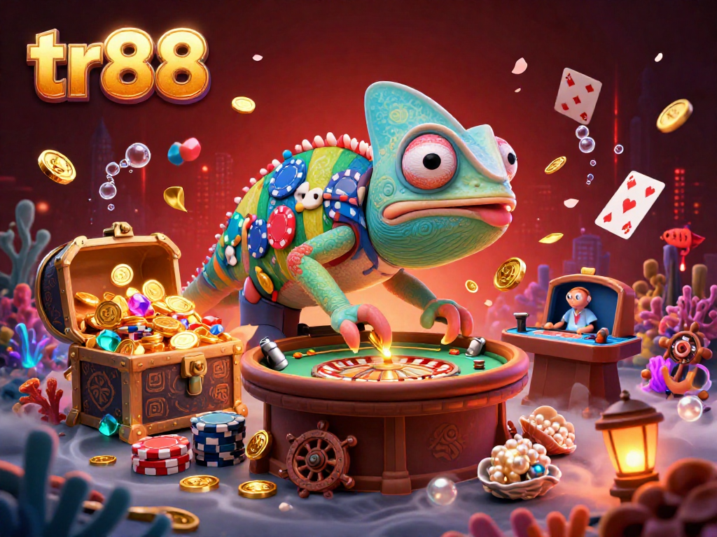tr88 energizes players with a dynamic scene of gambling excitement and vibrant colors