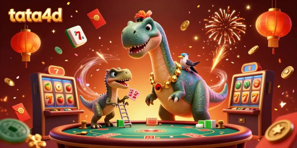 Experience dynamic online gaming with tata4d's vibrant slot scene featuring unique characters.