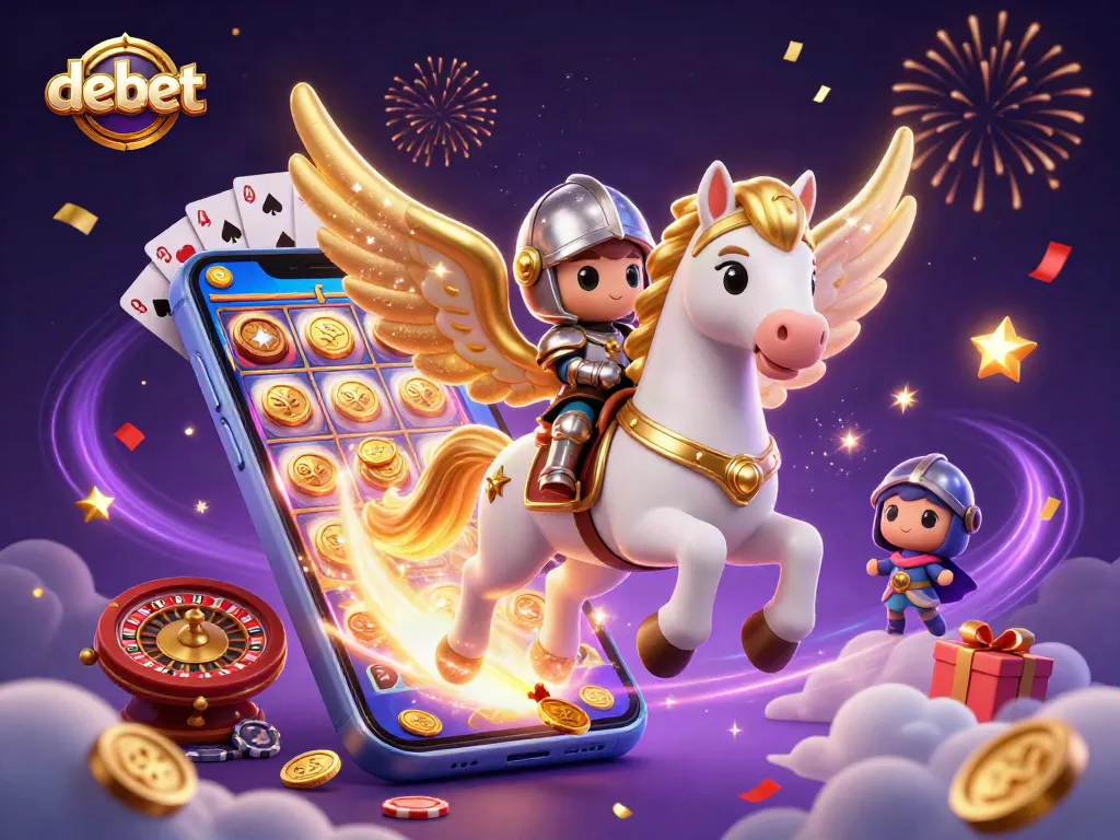Win big at debet with a stunning 3D casino illustration showcasing exciting gambling elements.