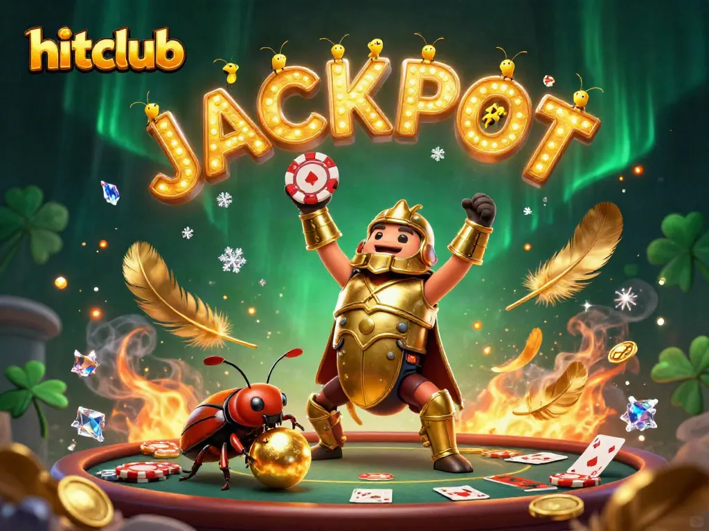Engage with hitclub's thrilling casino atmosphere as cartoon characters celebrate a big win!