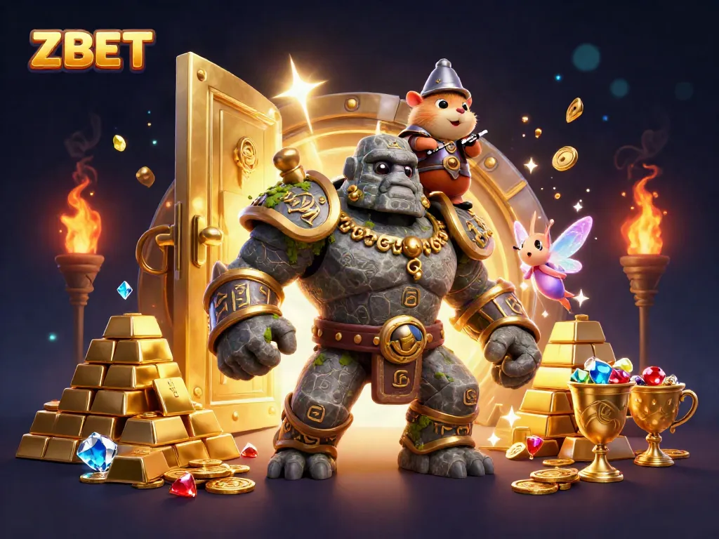 Experience winnings with ZBET as a mystical golem, fairy, and hamster knight uncover treasures.