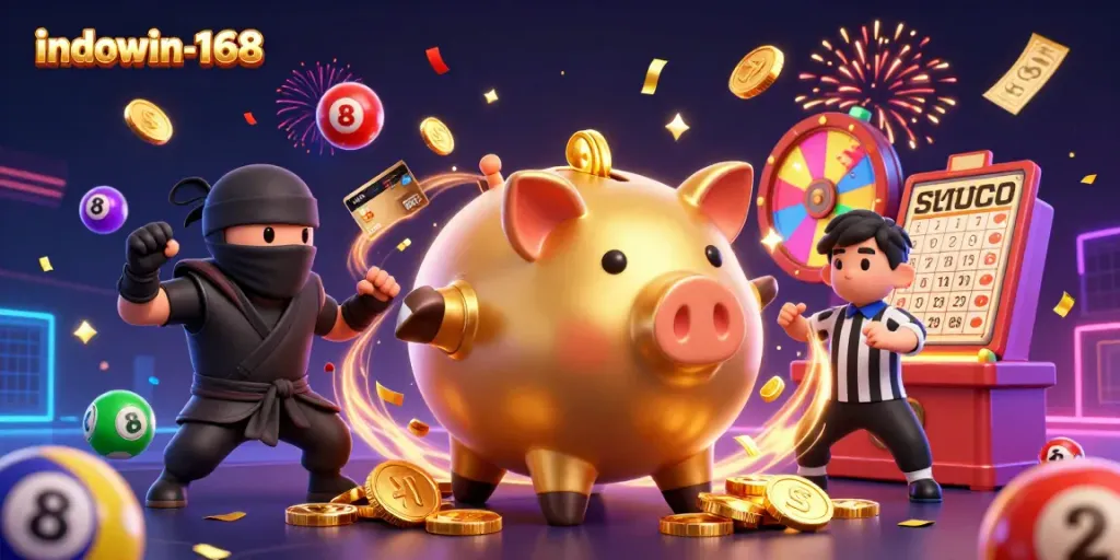 Indowin-168 tawarkan pengalaman bermain lotere online dengan karakter kartun menarik dan animasi dinamis.
