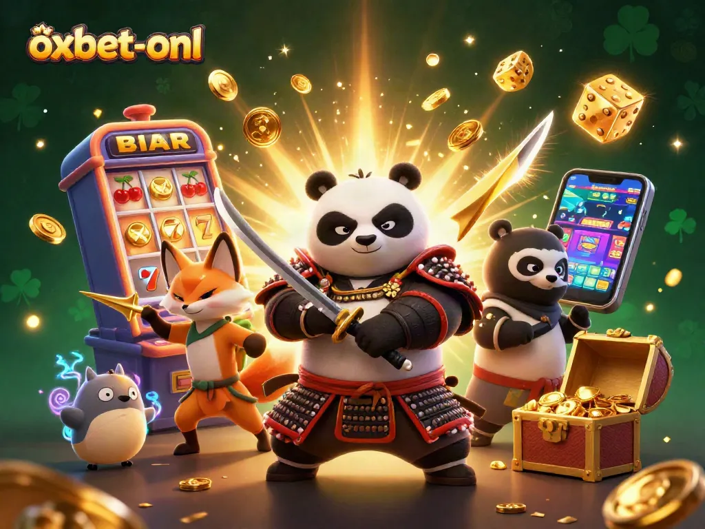 Experience the thrill of gambling with oxbet-onl's vibrant 3D casino illustration showcasing exciting game elements.