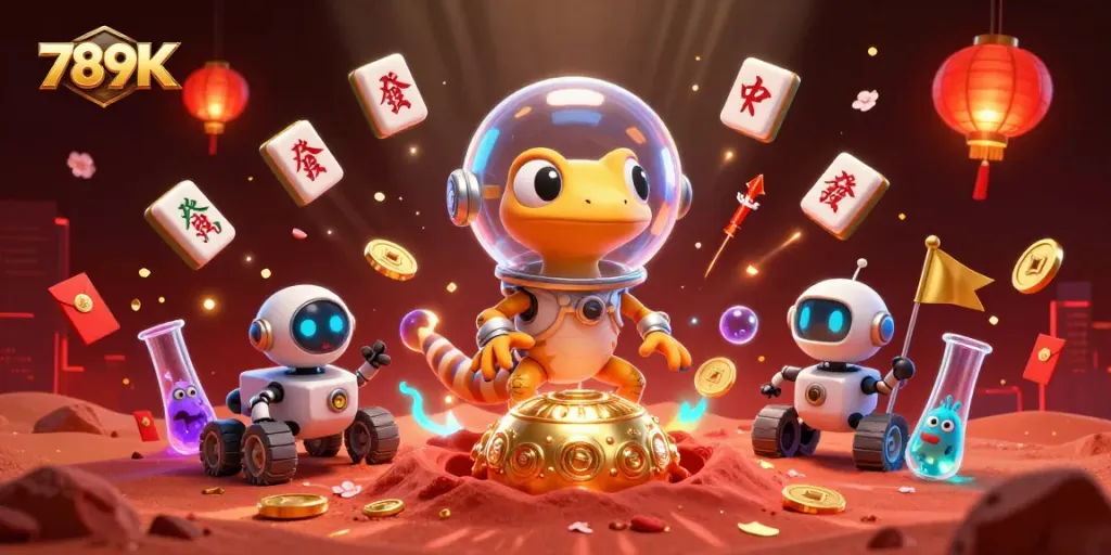 Win big at 789K with this vibrant, engaging Martian casino adventure illustration!