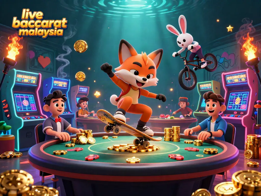 Engage in live baccarat Malaysia with thrilling gameplay featuring vibrant character illustrations.