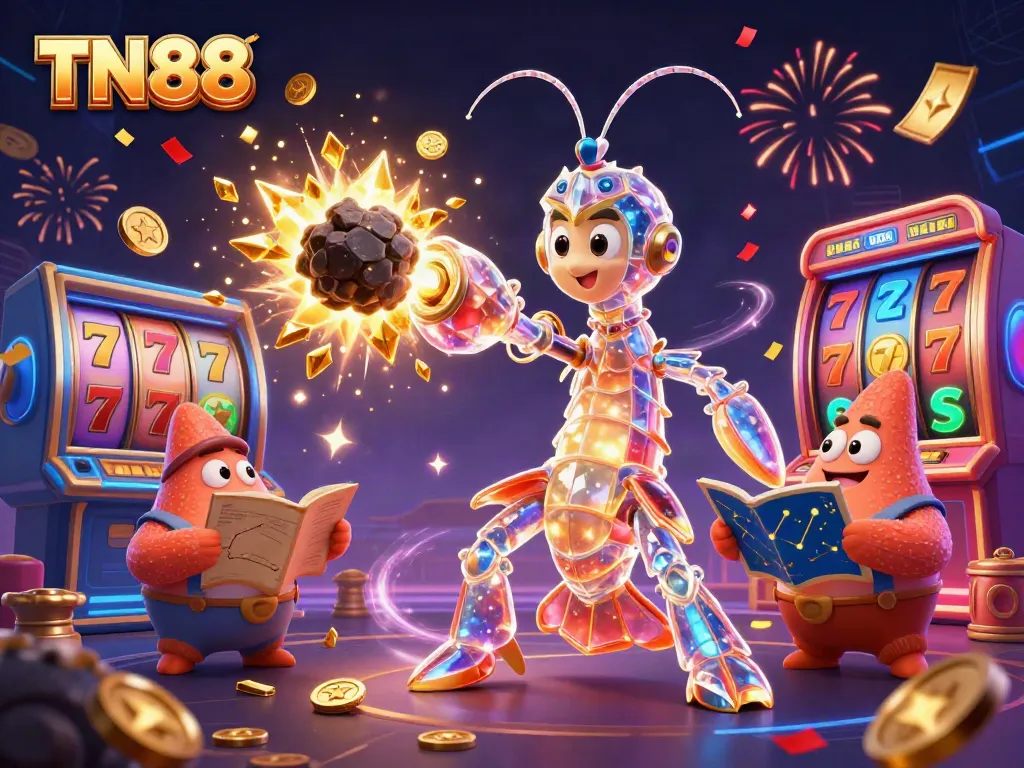 Experience the TN88 adventure with immersive characters in a vibrant casino landscape.