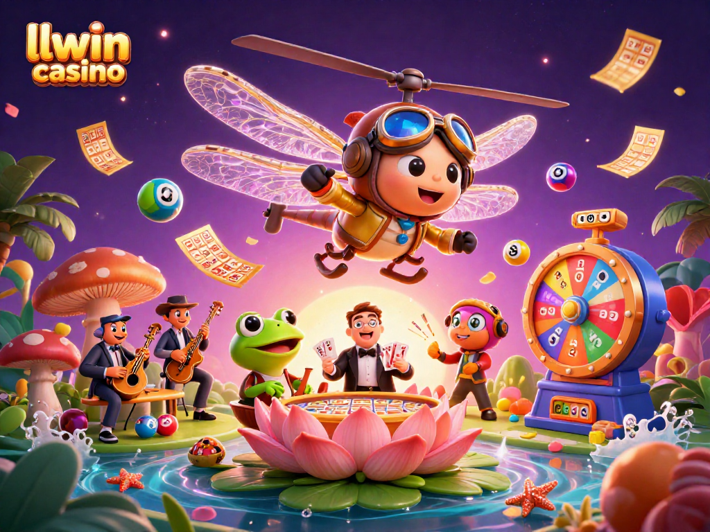 Experience the thrill of llwin casino with colorful game elements and lively characters.