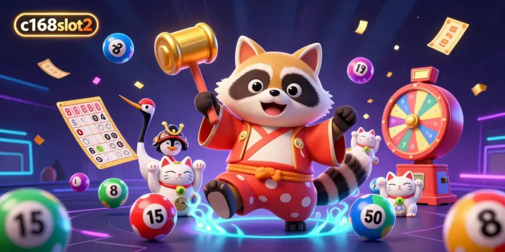 Experience the vibrant fun of c168slot2 with cheerful characters and exciting casino elements.