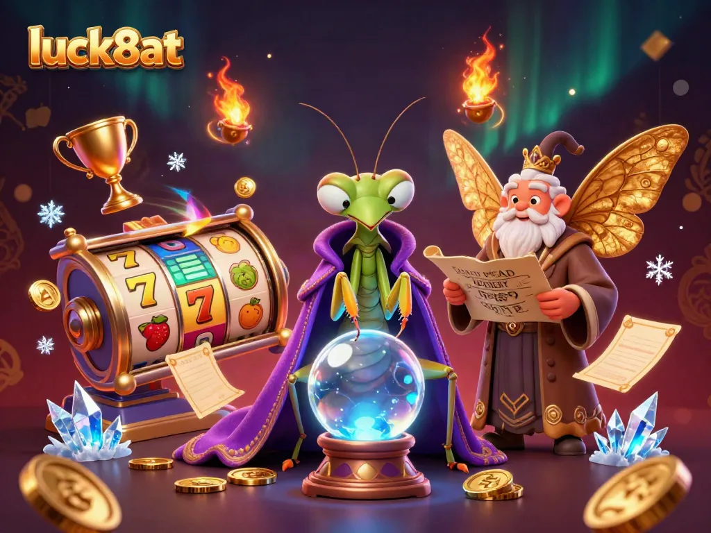 Engage with luck8at for a thrilling casino experience featuring vibrant characters and gaming elements.