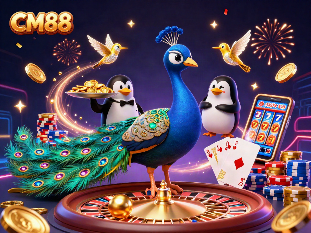 Engage with CM88's vibrant casino experience featuring dazzling characters and dynamic gaming elements.