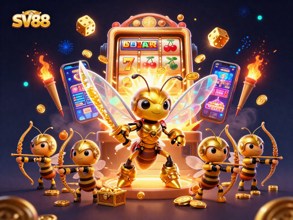Engage with the exciting SV88 casino world featuring vibrant characters and dynamic gaming elements.