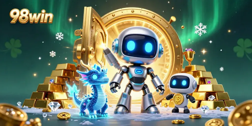 Explore dynamic 3D casino action with 98win featuring vibrant characters and rich treasures.