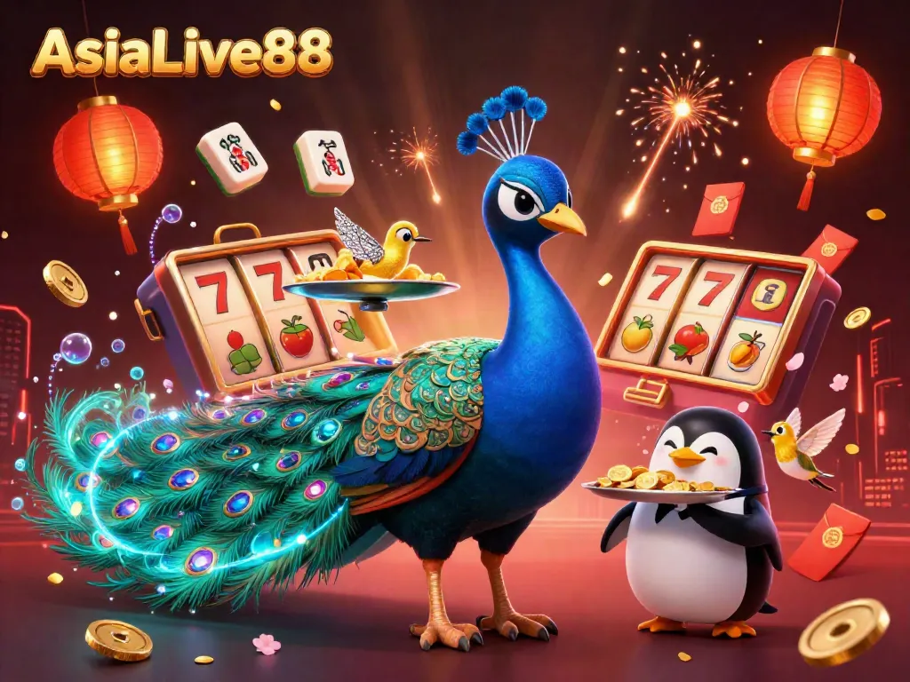 Experience the excitement of AsiaLive88 with vibrant gaming visuals and joyful characters.