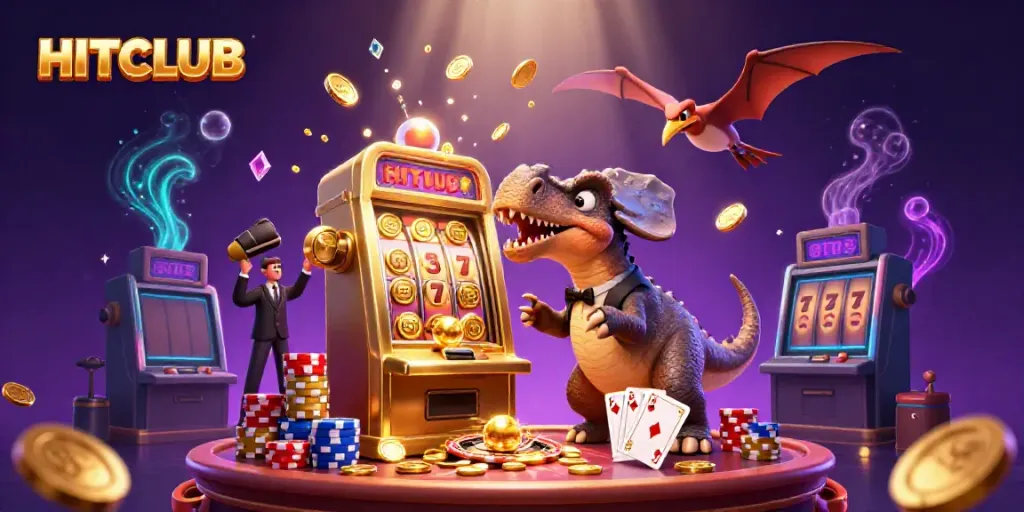 Experience HITCLUB's vibrant casino scene with dynamic characters and sparkling jackpots.
