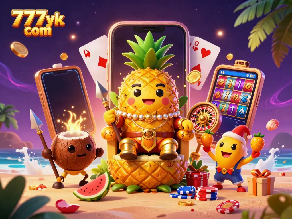 Experience thrilling games with vibrant characters at 777yk com's colorful casino scene.