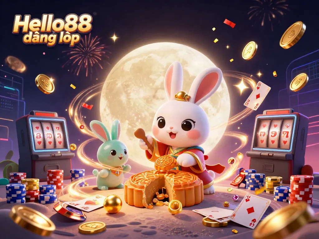 Experience the excitement of Hello88 đăng nhập with vibrant casino elements, including golden coins and vibrant game visuals.