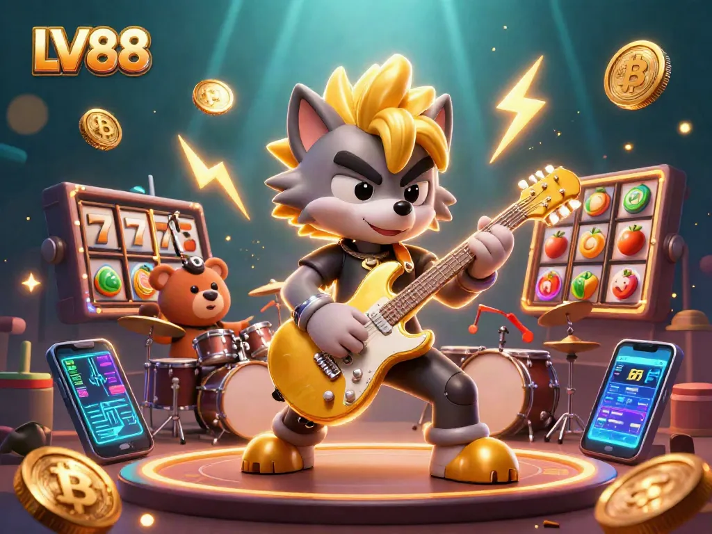 Experience thrilling gameplay at LV88 with vibrant characters and dynamic casino elements.
