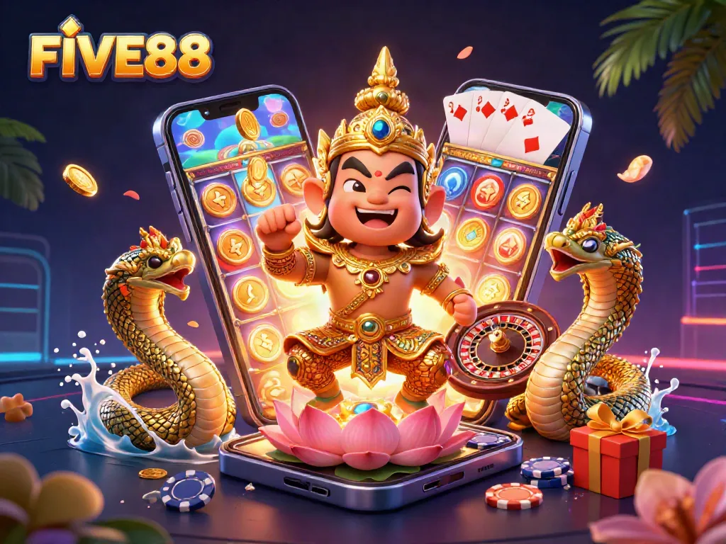 Experience excitement with FIVE88's vibrant online games featuring stunning slot designs.