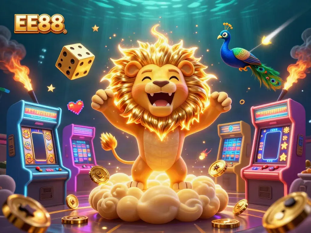 Engage with EE88 for a thrilling online casino experience featuring vibrant slot machines and dynamic characters.