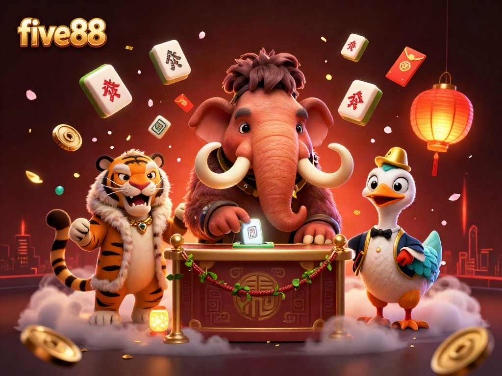 Experience exciting gameplay with five88, showcased with colorful casino characters in a vibrant scene.