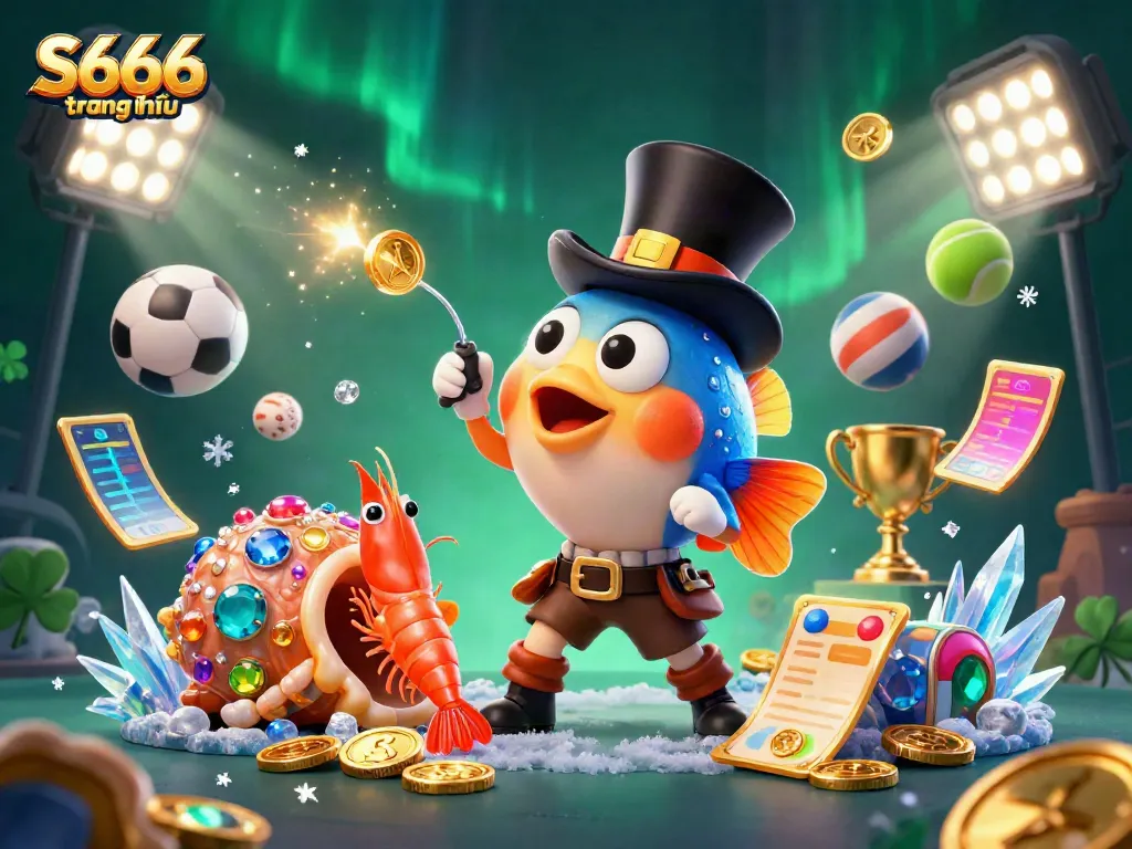 Engage in gaming excitement with S666 trang chủ, featuring vibrant underwater characters and dynamic sports elements.
