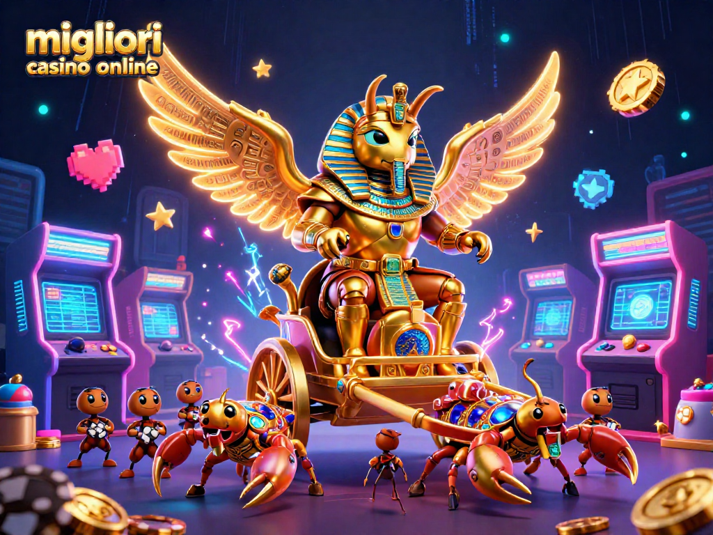 Migliori casino online: scene dinamiche di divertimento con scarabeo golden e scorpioni in azione