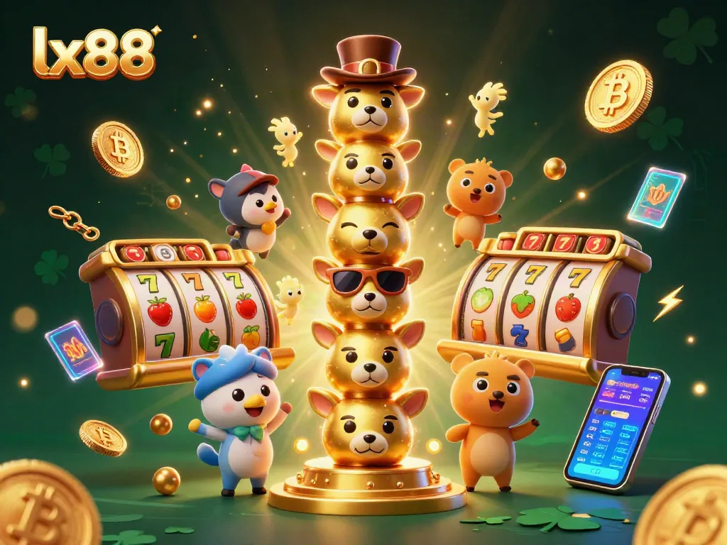 Experience delightful gameplay at lx88 with vibrant 3D slot reels and dynamic gaming elements.