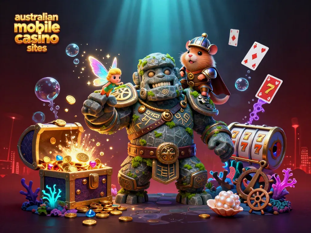 Experience the thrill of australian mobile casino sites with magical characters and vibrant gaming elements.