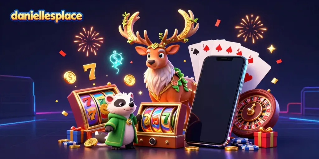 Experience thrilling jackpots and vibrant slots in daniellesplace's immersive 3D casino scene.