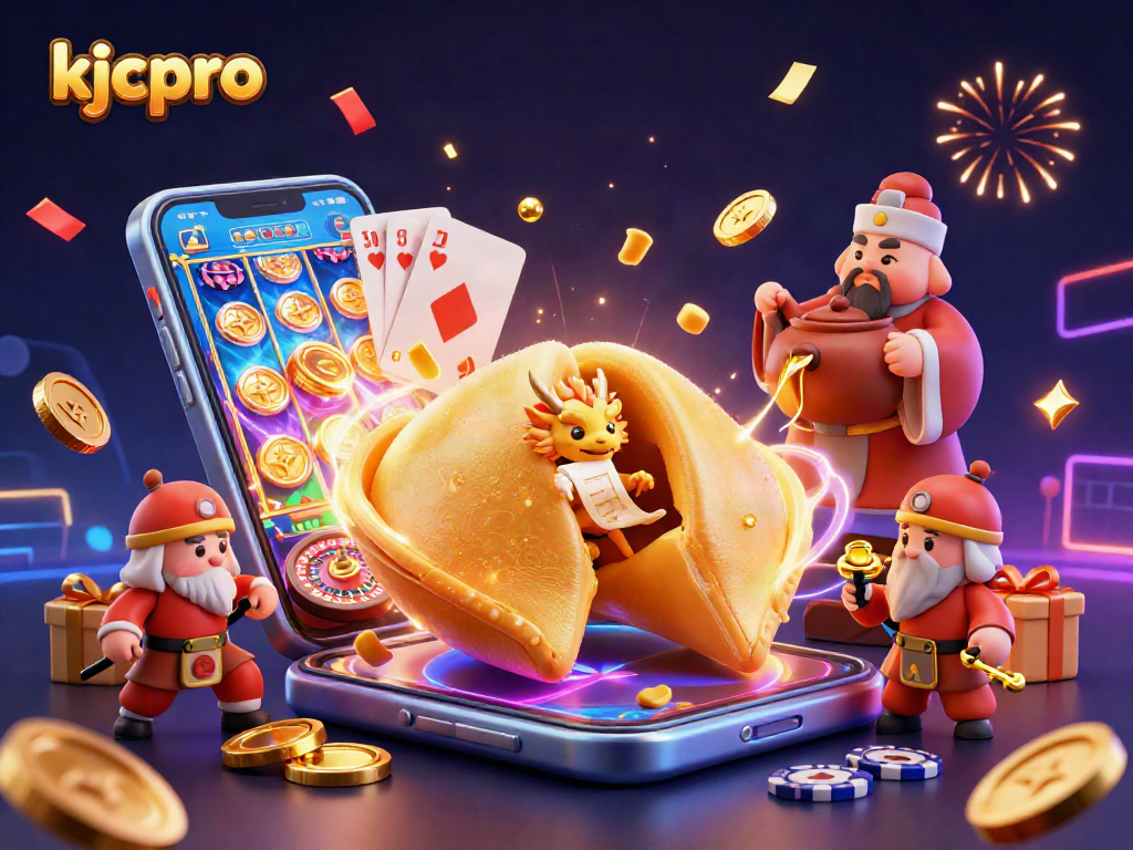 Kjcpro reveals a vibrant online casino scene with fortune cookie, wise dragon, and slot games.