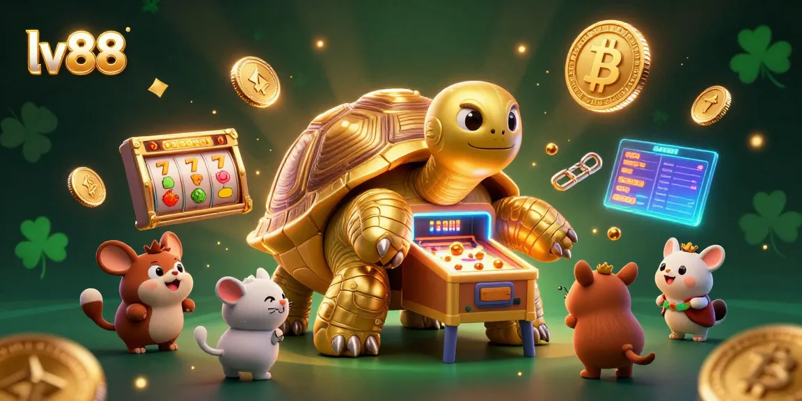 Engage in thrilling gameplay at lv88's colorful casino with vibrant pinball action and crypto elements.