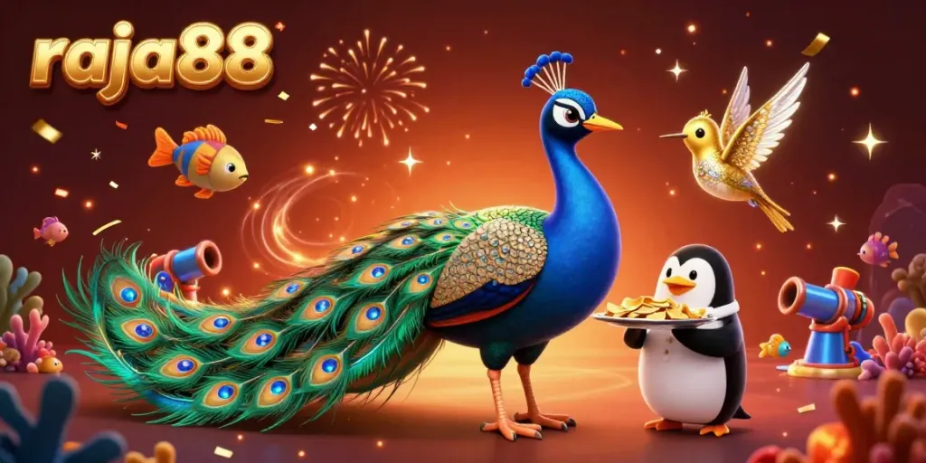 Experience thrilling underwater fish shooting action at raja88 with animated characters and dynamic gameplay elements.