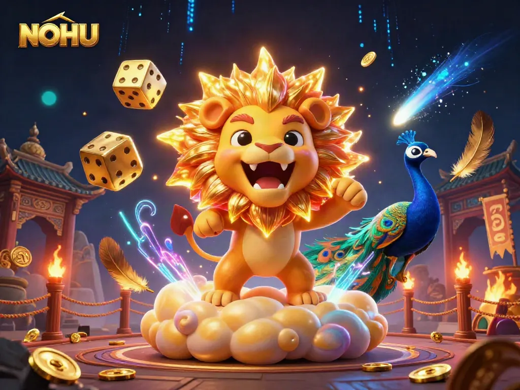 Experience the thrill of jackpot gaming with NOHU's captivating 3D casino scene.
