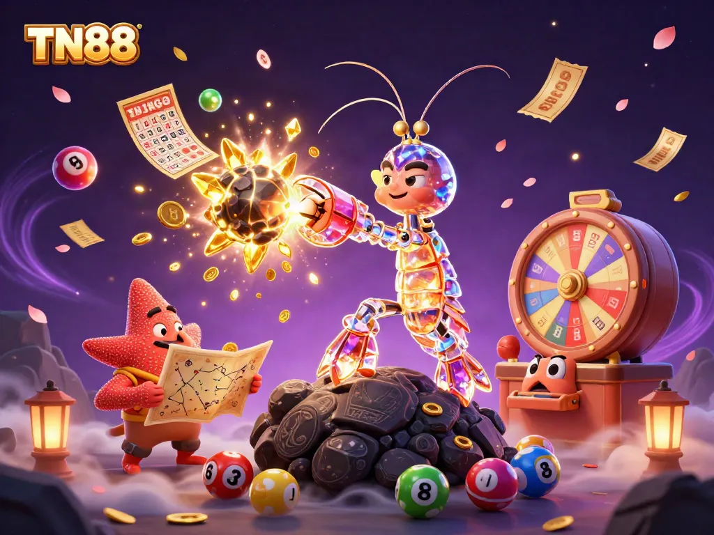 Experience thrilling action with TN88 in an explosive casino adventure scene.