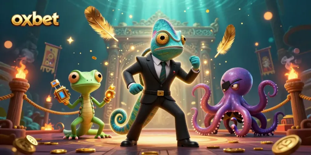 Engage in thrilling gaming adventures at Oxbet's vibrant casino featuring action-packed visuals and dynamic characters.
